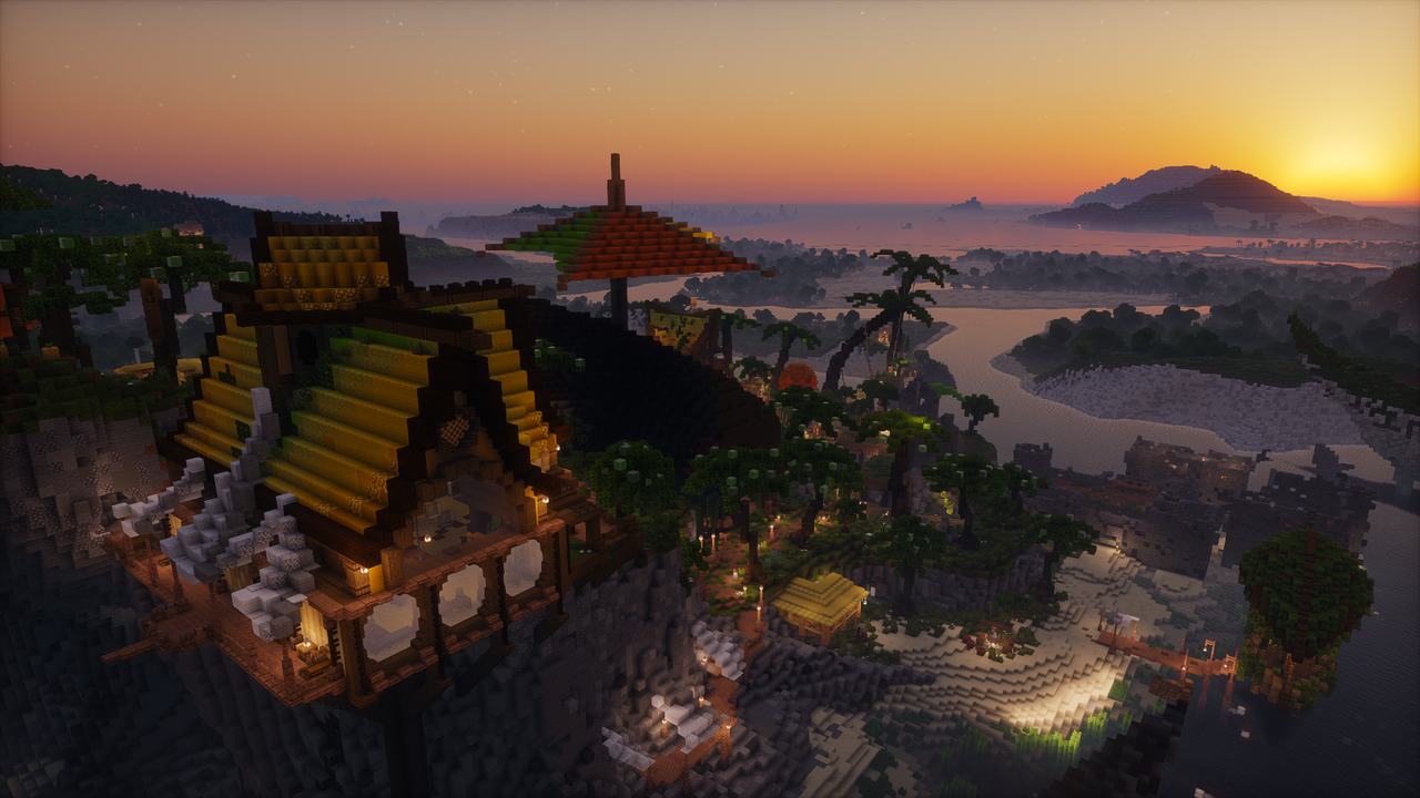 Le spawn au coucher du soleil