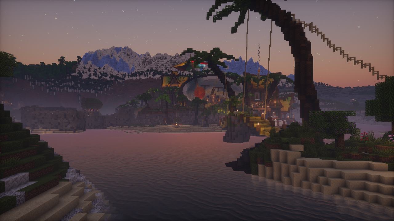 L'entrée du spawn depuis la crique
